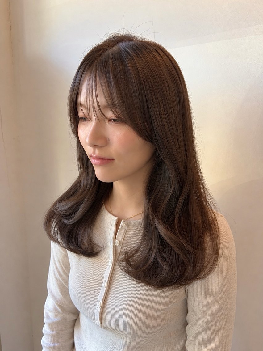 ロング カラー ショートボブ ロングレイヤー ベージュカラー ブリーチ 透明感カラー カット ヘアカラー トリートメント fulam － KAEDEのヘアスタイル