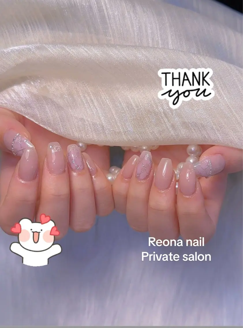 ネイル ハート マグネットネイル ミラーネイル 夏ネイル Reona Nailのネイルデザイン