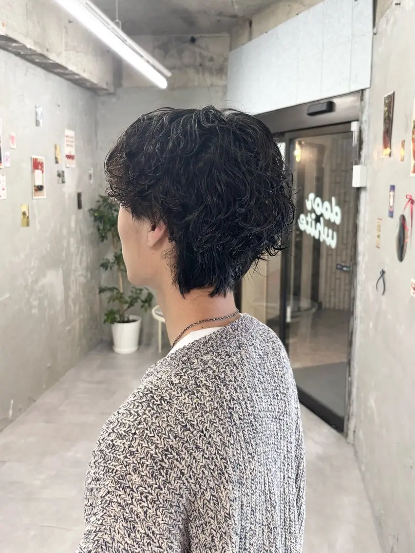 ショート パーマ メンズ メンズパーマ ツイストスパイラルパーマ スパイラルパーマ カット パーマ トリートメント door white hideのヘアスタイル
