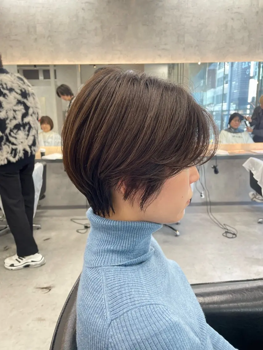 ショート カラー ヘアカラー トリートメント レイヤー×顔周 り×髪質改善/MIUのヘアスタイル