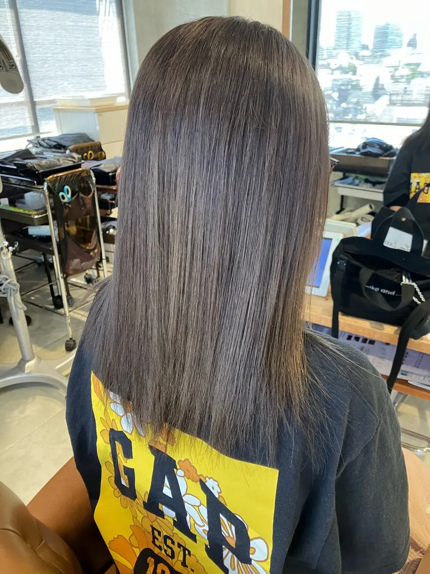 ミディアム カラー ヘアアレンジ 宇都宮美容室 ちなのヘアスタイル