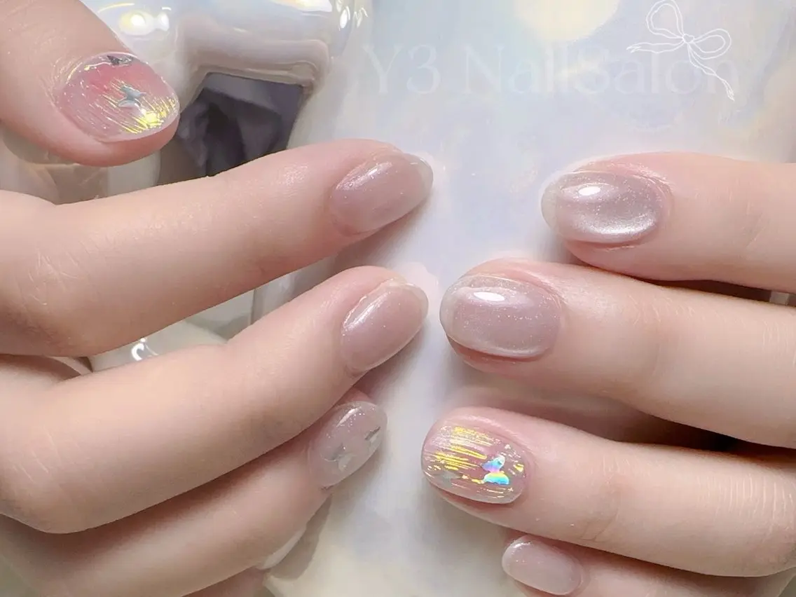 ネイル アートネイル マグネットネイル ミラーネイル ハンドネイル Y3 NailSalonのネイルデザイン