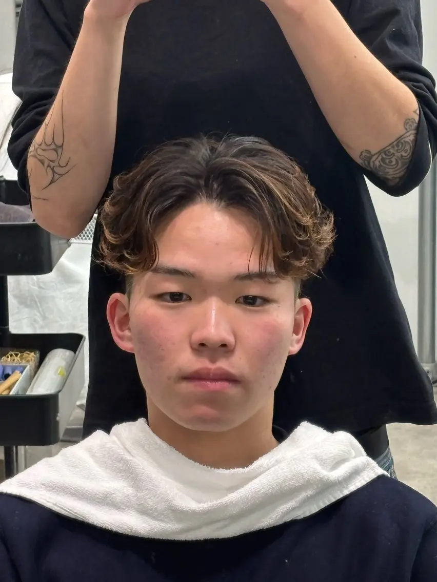 ショート パーマ 🐲原宿、渋谷/メン ズ特化/パーマ、縮毛のヘアスタイル