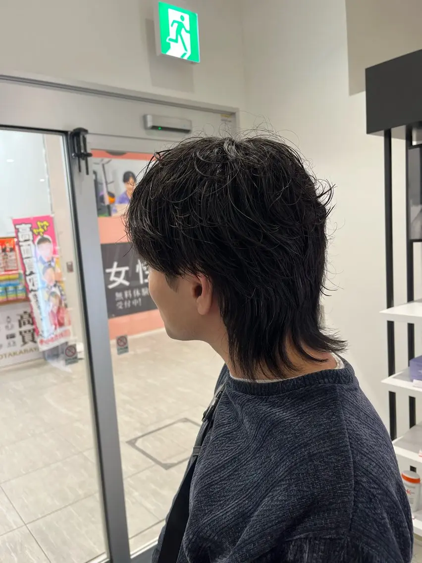 メンズ メンズウルフカット ウルフカット Yuina hair774徳山店のヘアスタイル