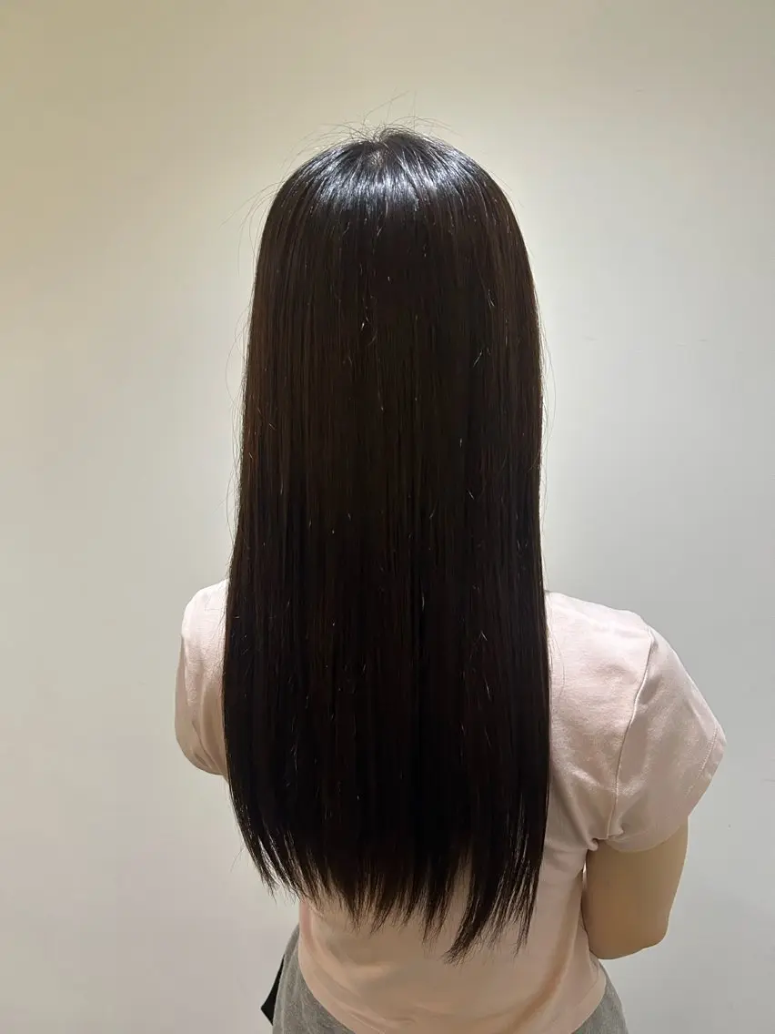 ロング 縮毛矯正 川上 愛のヘアスタイル