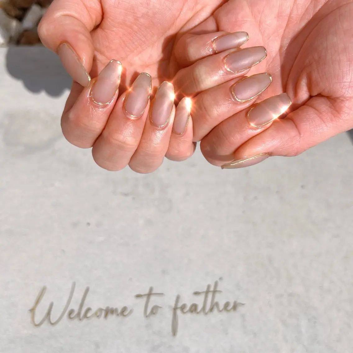 ネイル ニュアンスネイル Feather MAIのマツエク・マツパデザイン