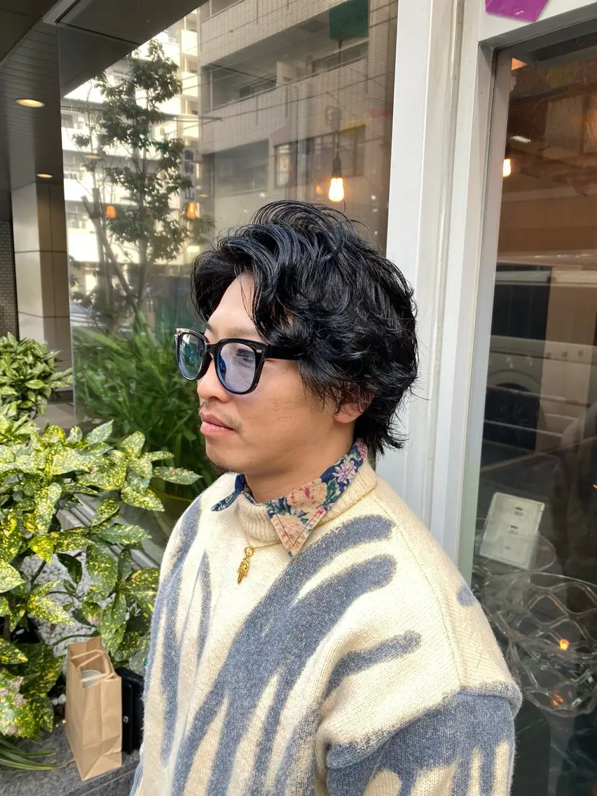 ショート パーマ メンズ メンズパーマ スパイラルパーマ カット パーマ Riganuts王子 Hayato✂︎のヘアスタイル
