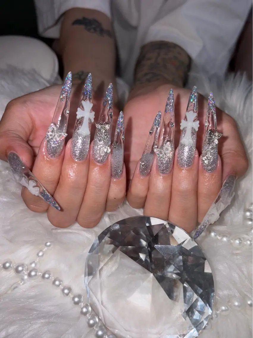 ネイル アートネイル オーロラネイル チークネイル 長さ出し フットネイル ハンドネイル Chan nailsのネイルデザイン