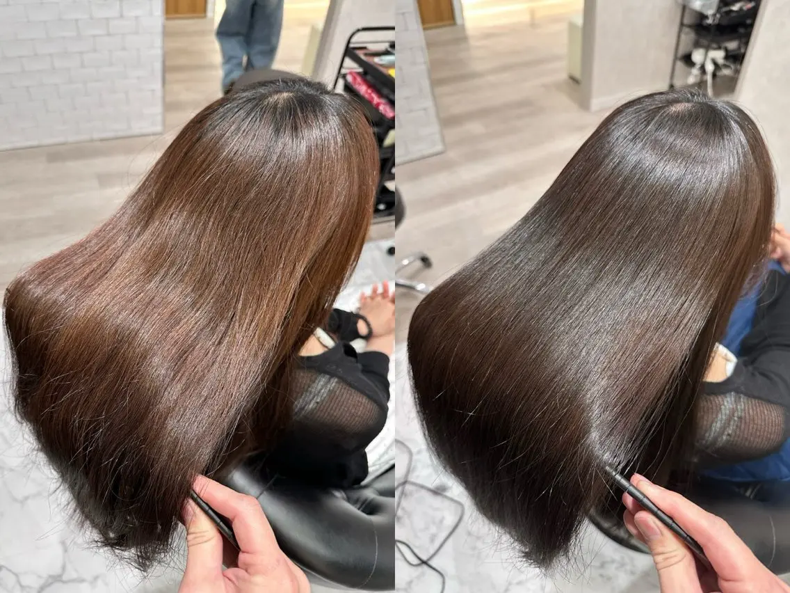 ロング 髪質改善 縮毛矯正 トリートメント ツバサ 髪質改善のヘアスタイル