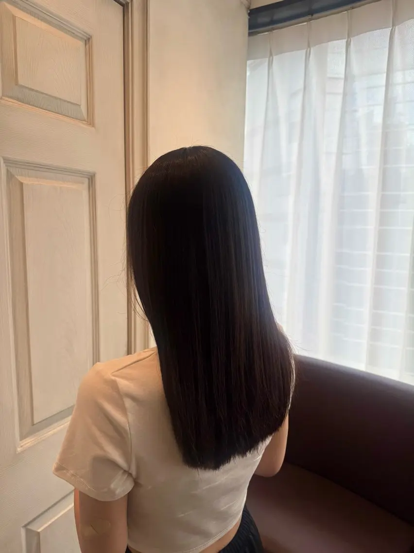 ロング カット 縮毛矯正 💛モテ髪 空陽💙のヘアスタイル