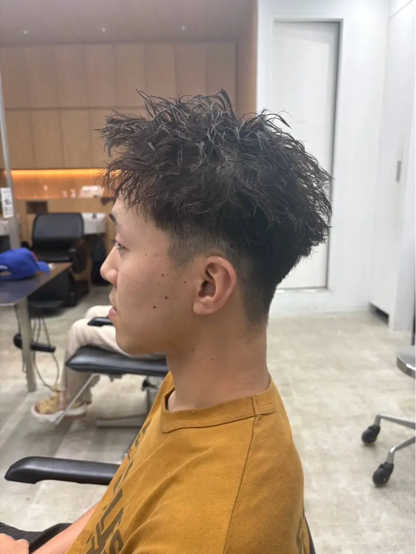 ショート パーマ メンズ カット パーマ fifth天神 パーマ特化/石橋航海のヘアスタイル
