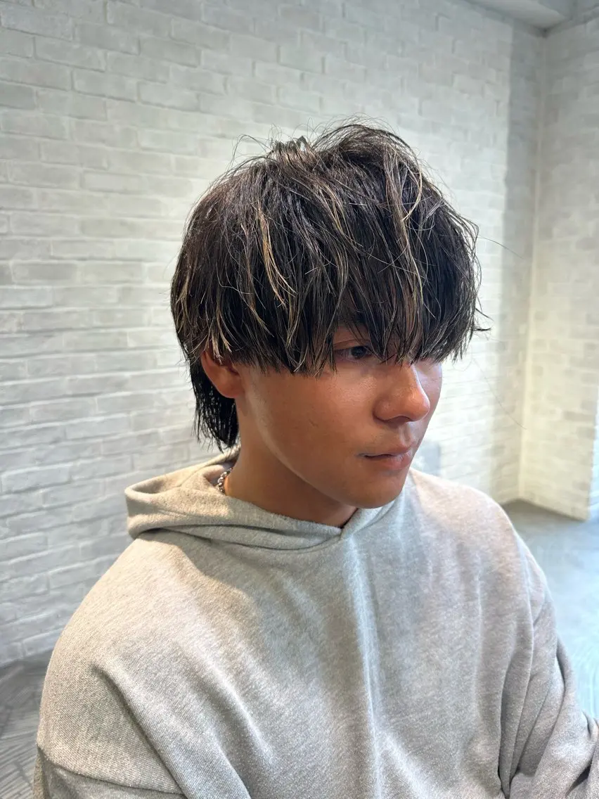 ショート ウルフカット カット 札幌メンズ/盛れ艶髪 ハイトーン/網野制流のヘアスタイル