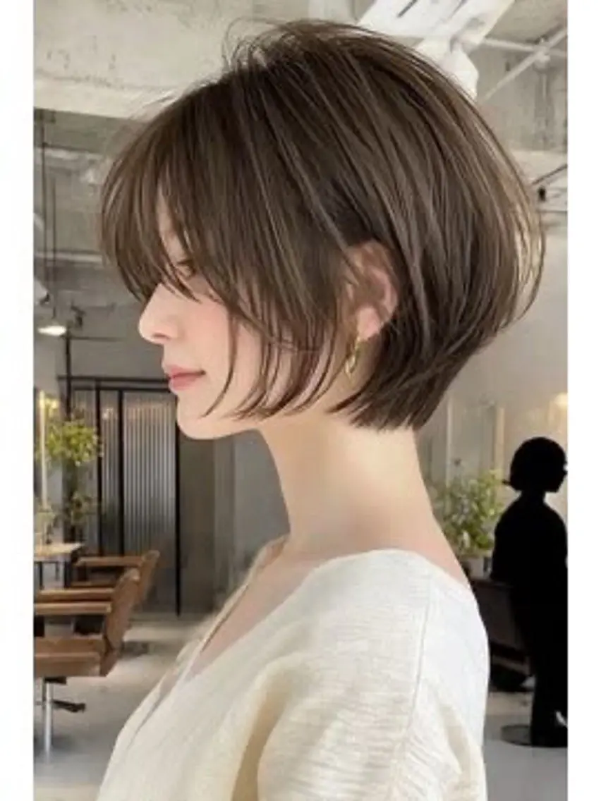 ショート ショートボブ ボブ くびれヘア ショートヘア 無料募集/大人可愛い ショートカット 日向のヘアスタイル