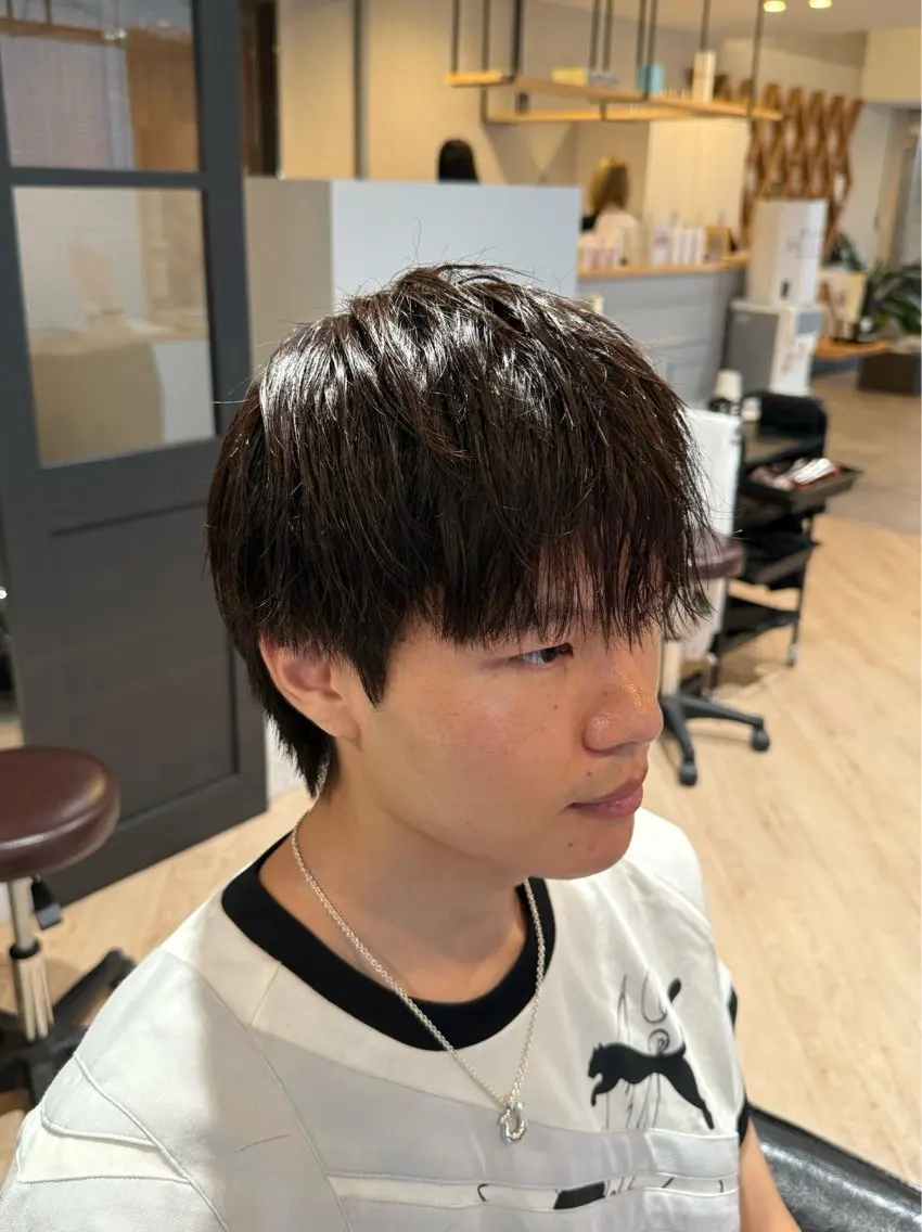 メンズ マッシュ メンズパーマ メンズツイストパーマ ツイストパーマ カット ELLE&SALLY 塩田のヘアスタイル