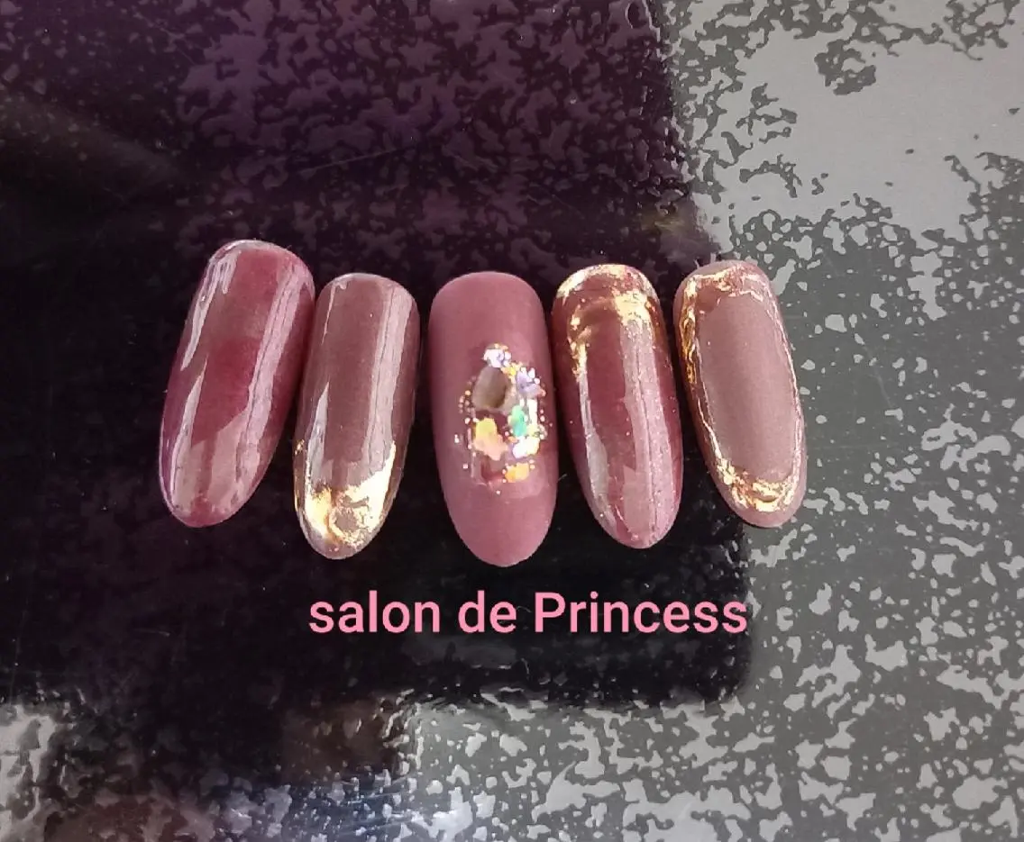 ネイル 大理石ネイル(マーブル) マットネイル salon de  Princessのネイルデザイン