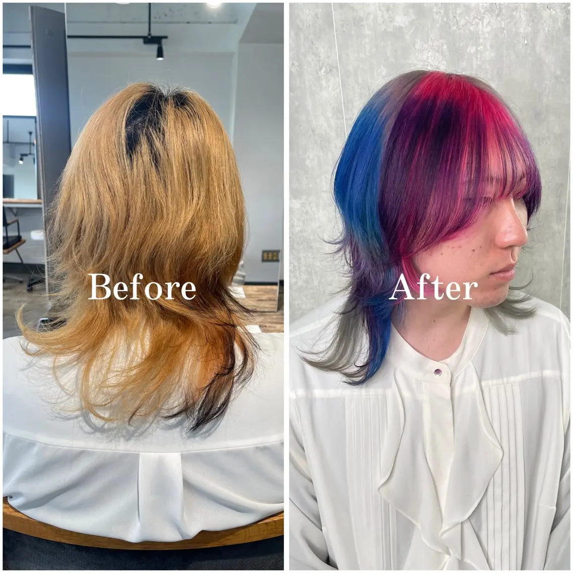 カラー メンズ メンズブリーチ メンズハイトーン ブリーチ デザインカラー ハイトーンカラー ムラ修正/ ハイトーン💖Riaのヘアスタイル