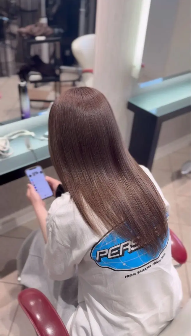 ロング カラー ブリーチ グレージュ ミルクティーグレージュ ヘアカラー 🥀ブリーチ特化/ 赤髪/ゆうしん🥀のヘアスタイル