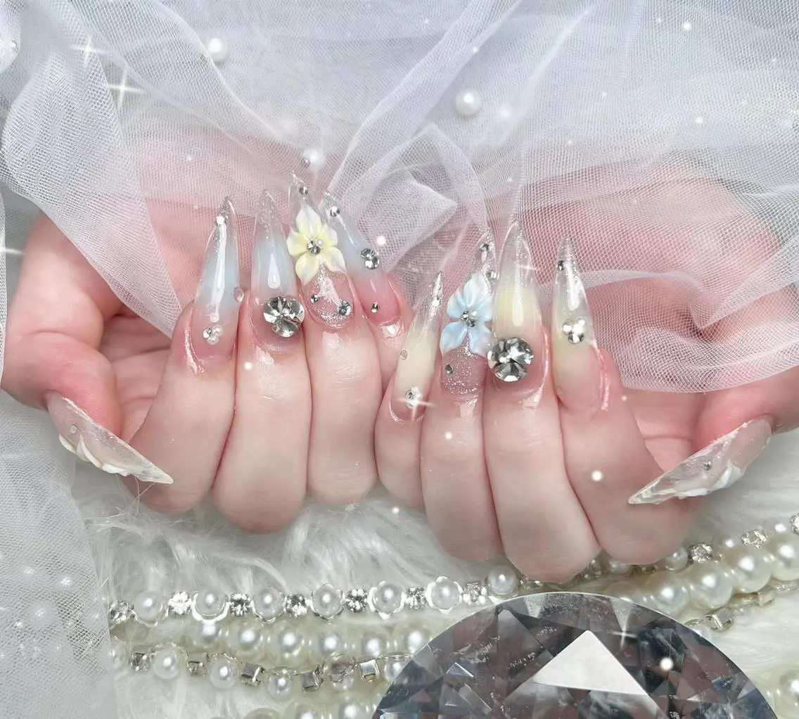 ネイル アートネイル ジェルネイル 韓国ネイル ロングネイル 持ち込み ハンドネイル ハンドケア Nova Nail _Shinsaiのネイルデザイン