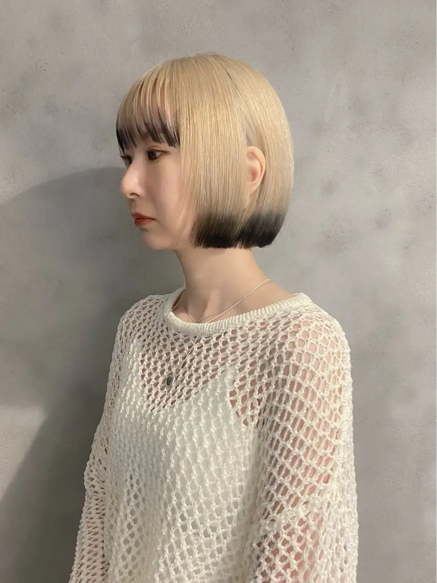 ショート カラー 茉樹@pullnoc /新宿/ボブ/モードのヘアスタイル