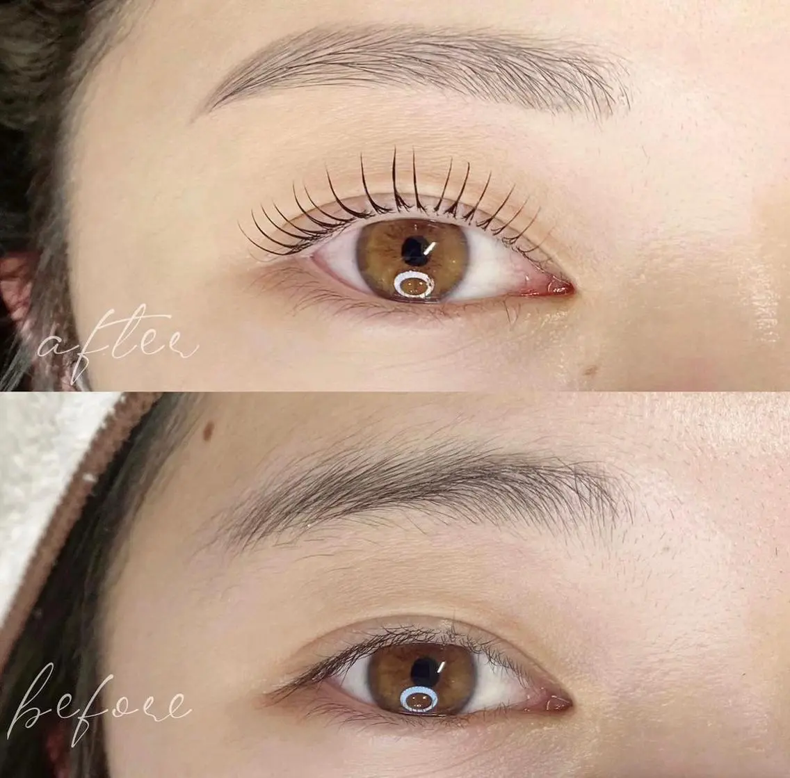 マツエク・マツパ アイブロウ ナチュラル 一重×まつ毛パーマ マツパ eye MIHOのマツエク・マツパデザイン