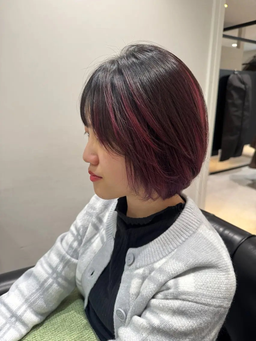 ロング カラー カット ヘアカラー 韓国風スタイル 北田陸斗のヘアスタイル