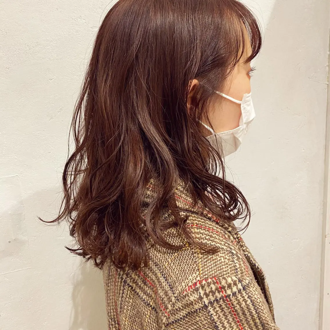 ミディアム カラー ブラウンカラー ピンクカラー ピンクブラウン ボブ/salut町田 🧡kanaのヘアスタイル