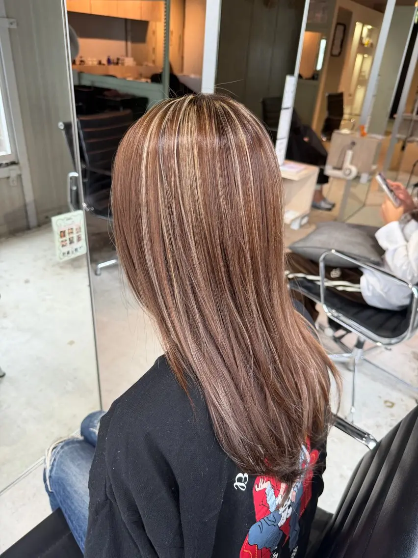 セミロング カラー ヘアカラー 紗奈 カラーモデル 募集★⸝⸝のヘアスタイル