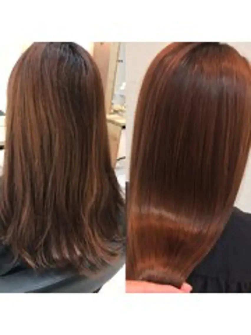 セミロング カラー 【透け感カラー】 沖田航祐のヘアスタイル