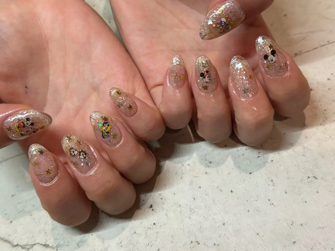 ネイル ハンドネイル 韓国/ワンホン/長さ 出しつけ放題🎀のネイルデザイン