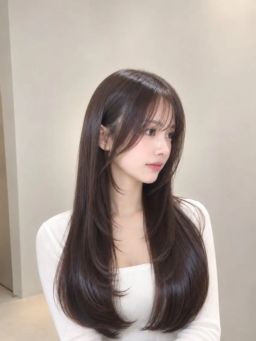 ロング カット トリートメント 透明感カラー🩵レイ ヤー/chiharuのヘアスタイル