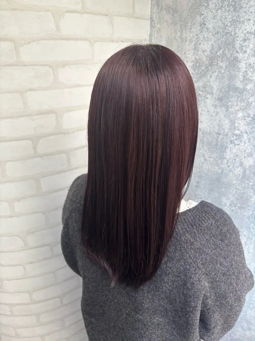 ミディアム カラー ブラウンカラー レッドカラー レッドブラウン カット ヘアカラー トリートメント 詩乃🎀ピンク 暖色系🫧レイヤーのヘアスタイル