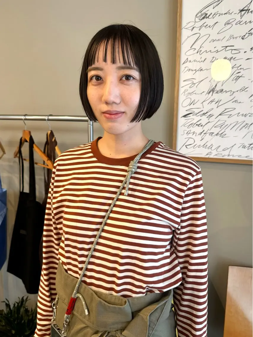 ショート ボブ オン眉 muku / TAKUMIのヘアスタイル
