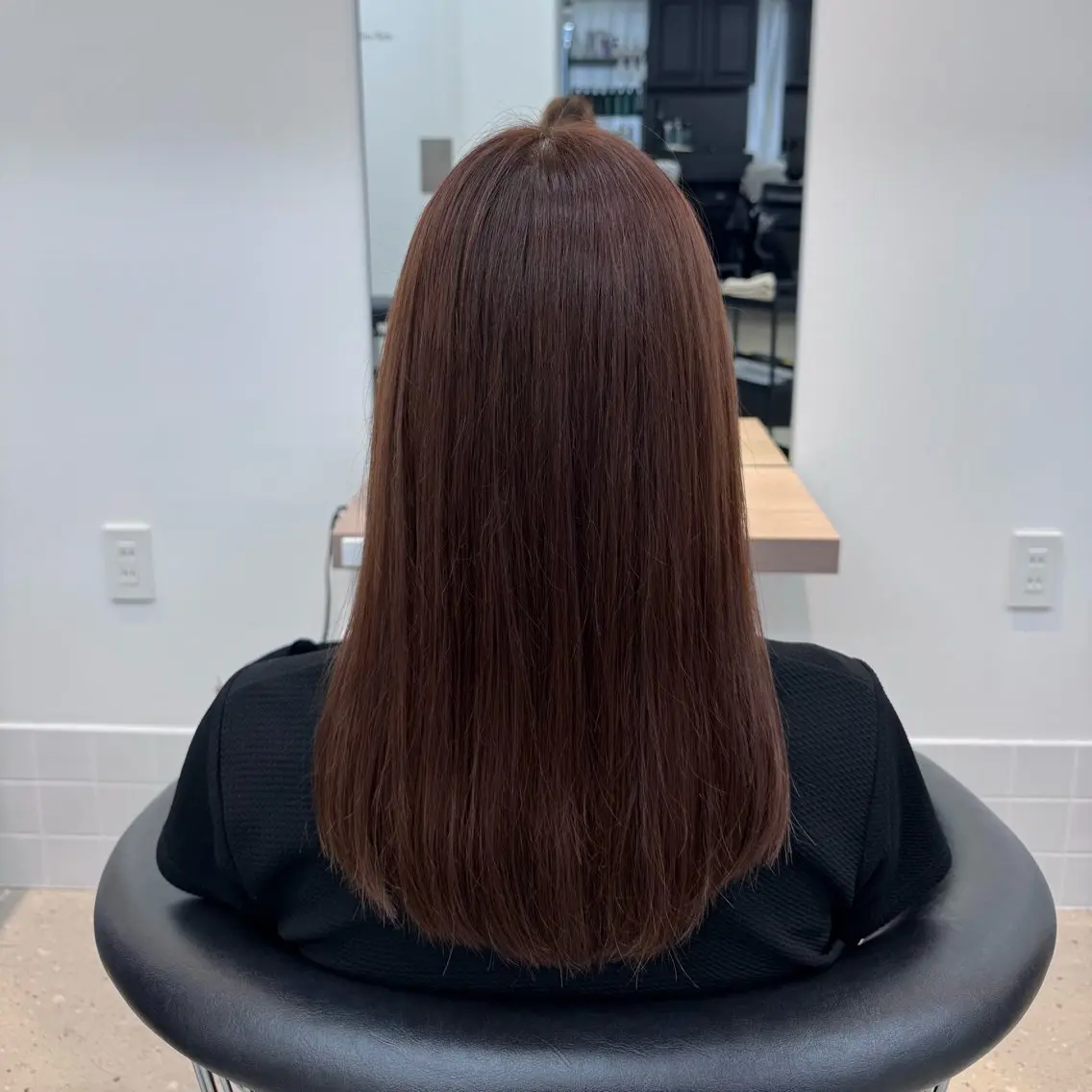 ロング カラー ブラウンカラー ピンクカラー ピンクブラウン ヘアカラー トリートメント 内田 愛莉のヘアスタイル