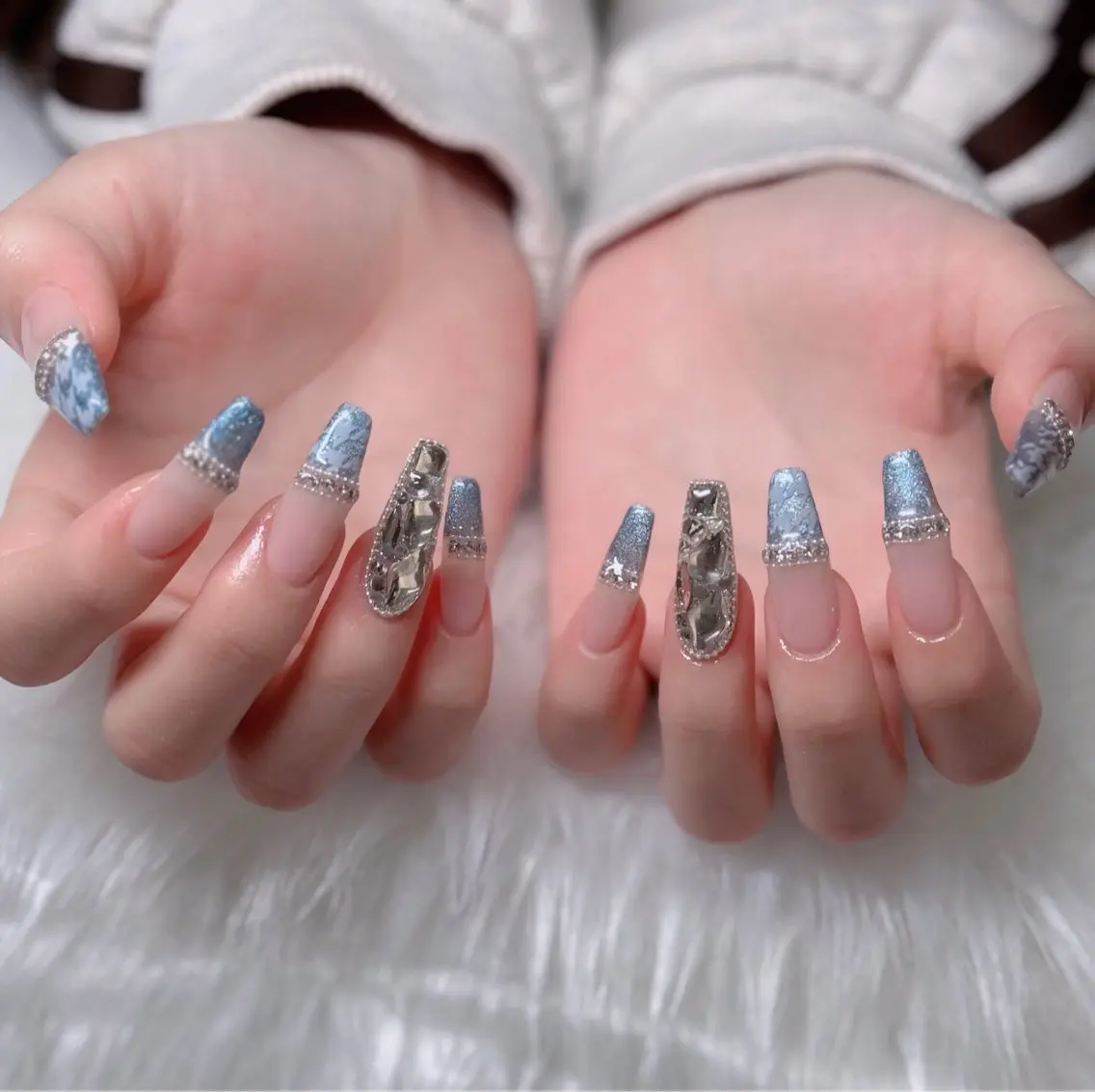 ネイル アートネイル 成人式 ジェルネイル ニュアンスネイル 夏ネイル neco H.babynailのネイルデザイン
