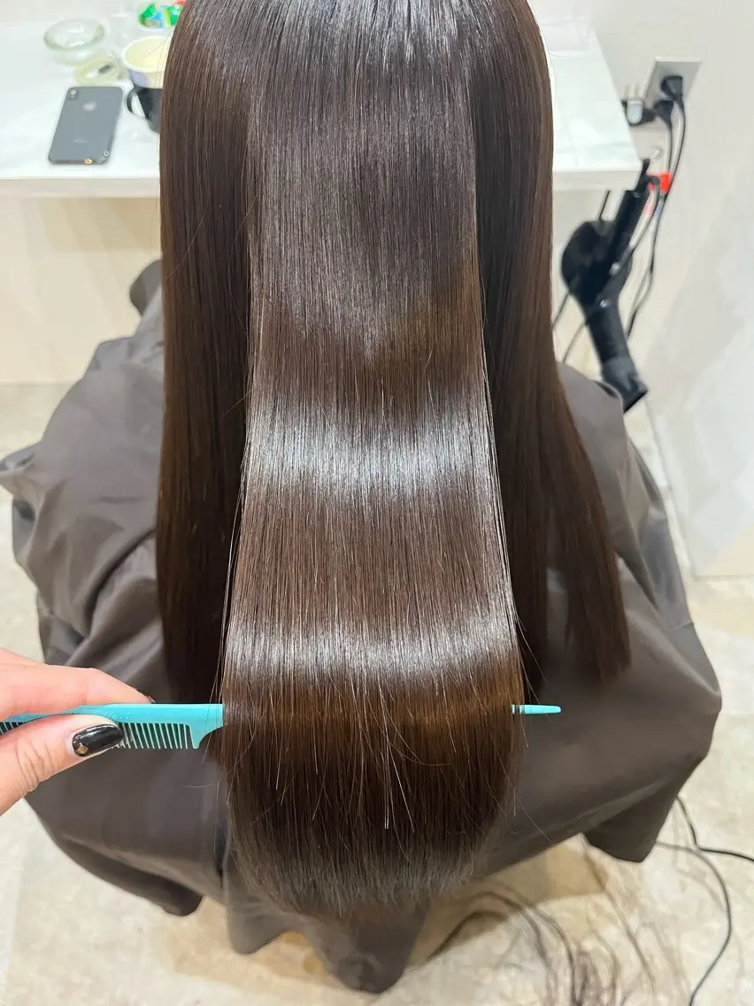 ロング カラー カット ヘアカラー トリートメント 【髪質改善 艶髪】 布川 莉穂のヘアスタイル
