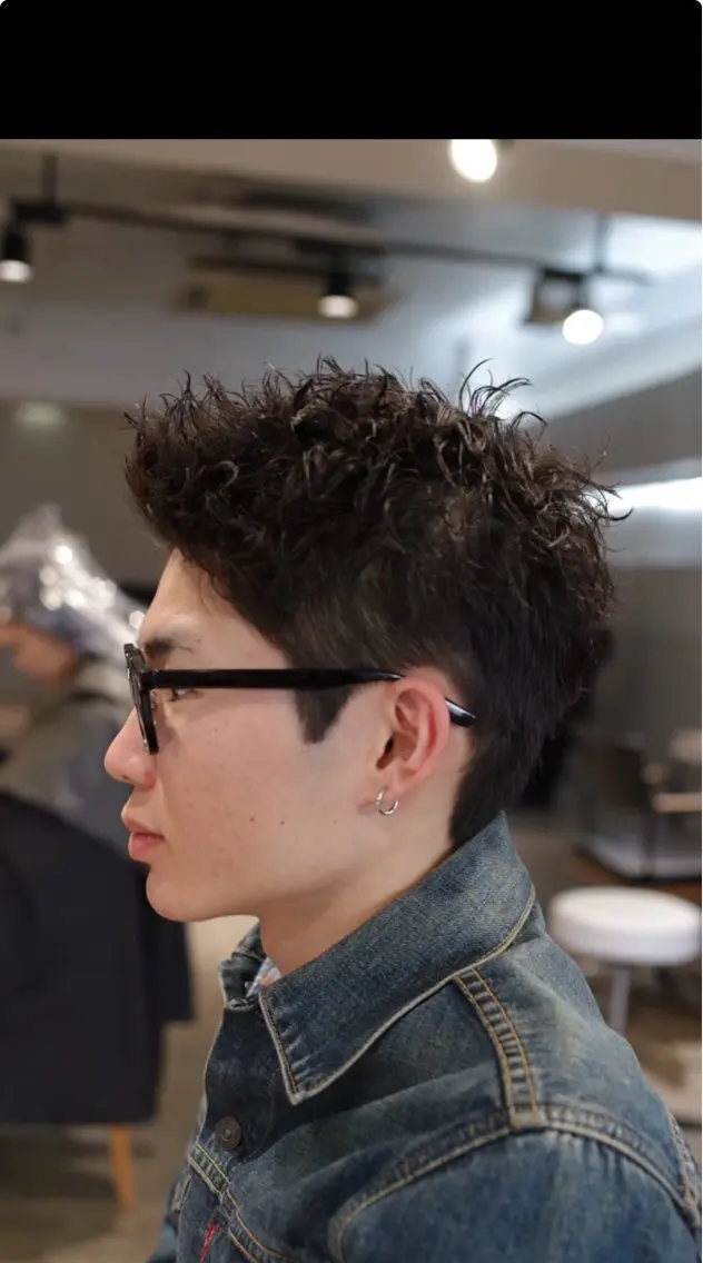 パーマ メンズ スパイキーショート カット パーマ メンズパーマ 特化/中川拓也のヘアスタイル