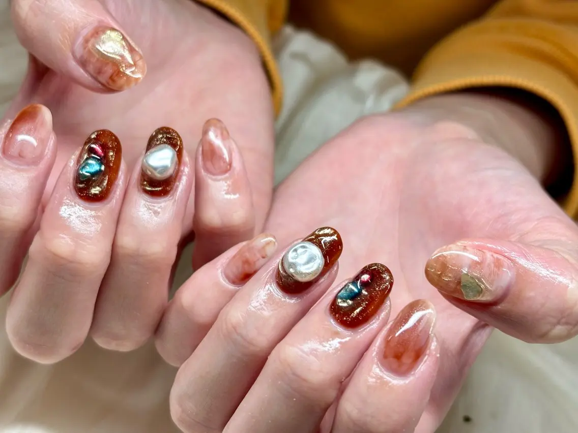 ネイル ニュアンスネイル ETE LUNA NAILのネイルデザイン
