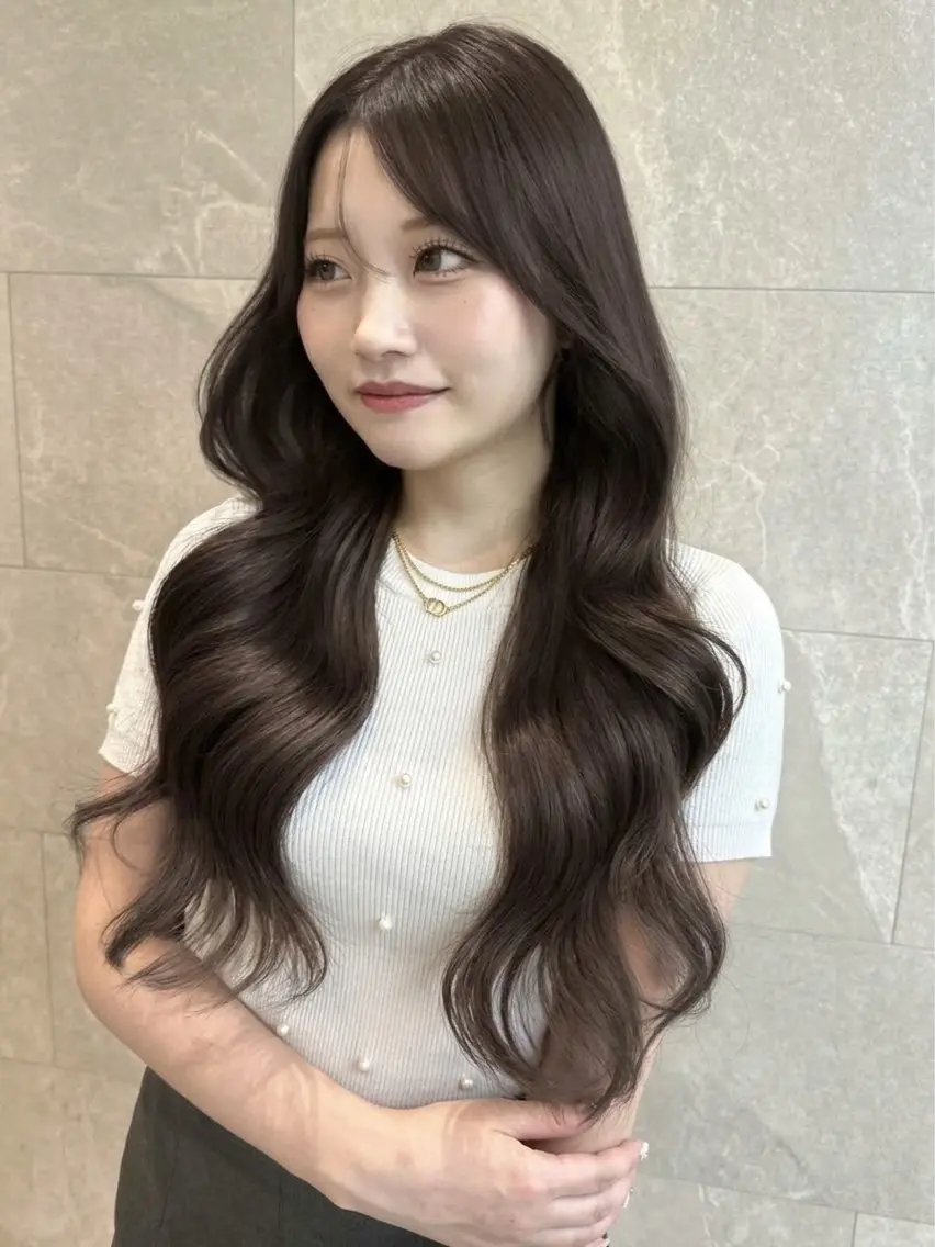 ロング カラー ヘアカラー トリートメント 🎀りな🎀透明感 カラー特化大宮のヘアスタイル