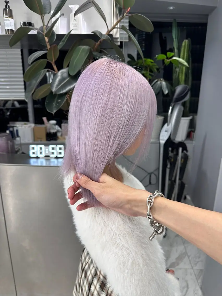 セミロング カラー カット ヘアカラー トリートメント 渋谷/ハイトーン 西澤 ジュンヤのヘアスタイル