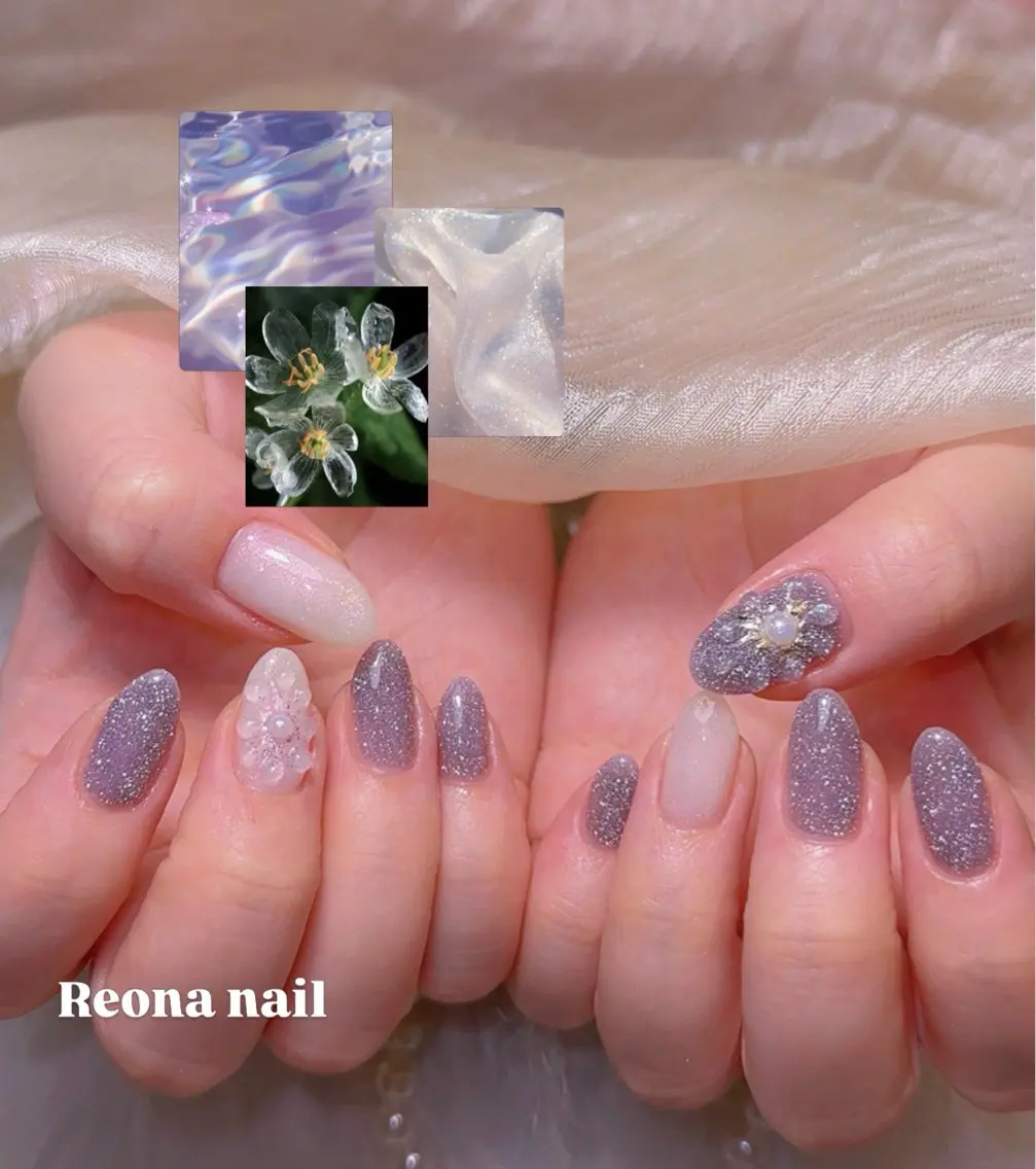 ネイル ジェルネイル ハート マグネットネイル ミラーネイル パラジェル ハンドネイル Reona Nailのネイルデザイン