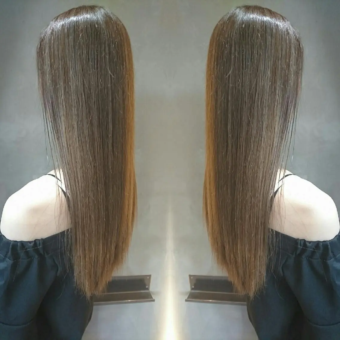 ロング カラー グレージュ ハイライトカラー ハイライト センター南 SEIJIのヘアスタイル