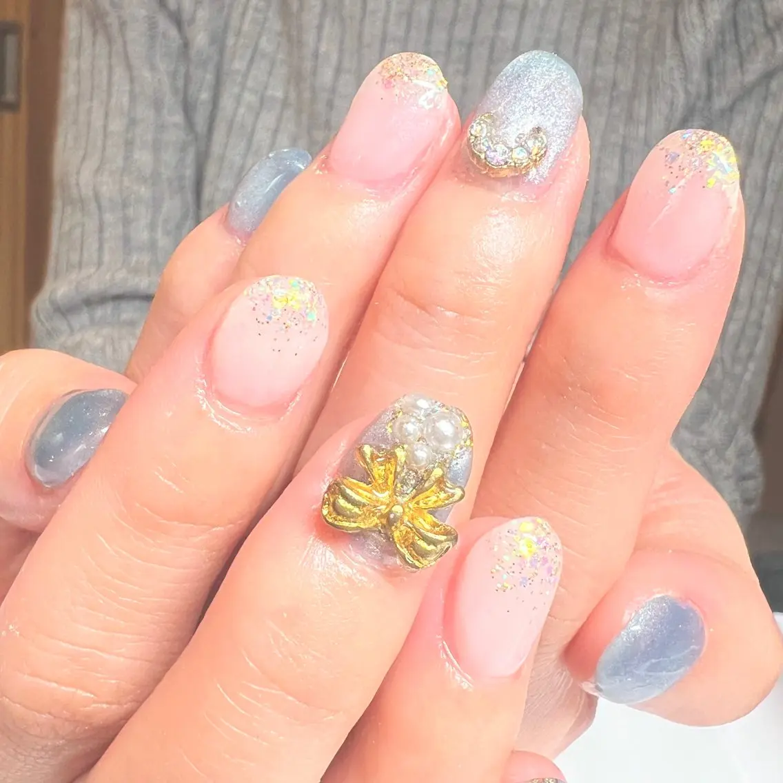 ミディアム クリスマス ハンドネイル Nail Salon midnightのネイルデザイン