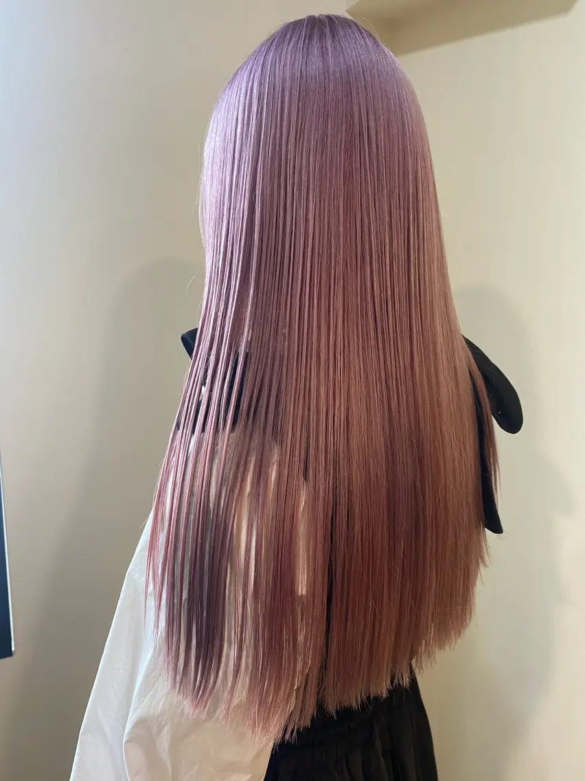 ロング カラー ブリーチ ピンクカラー 🌈デザインヘア職人 Kaede🌈のヘアスタイル