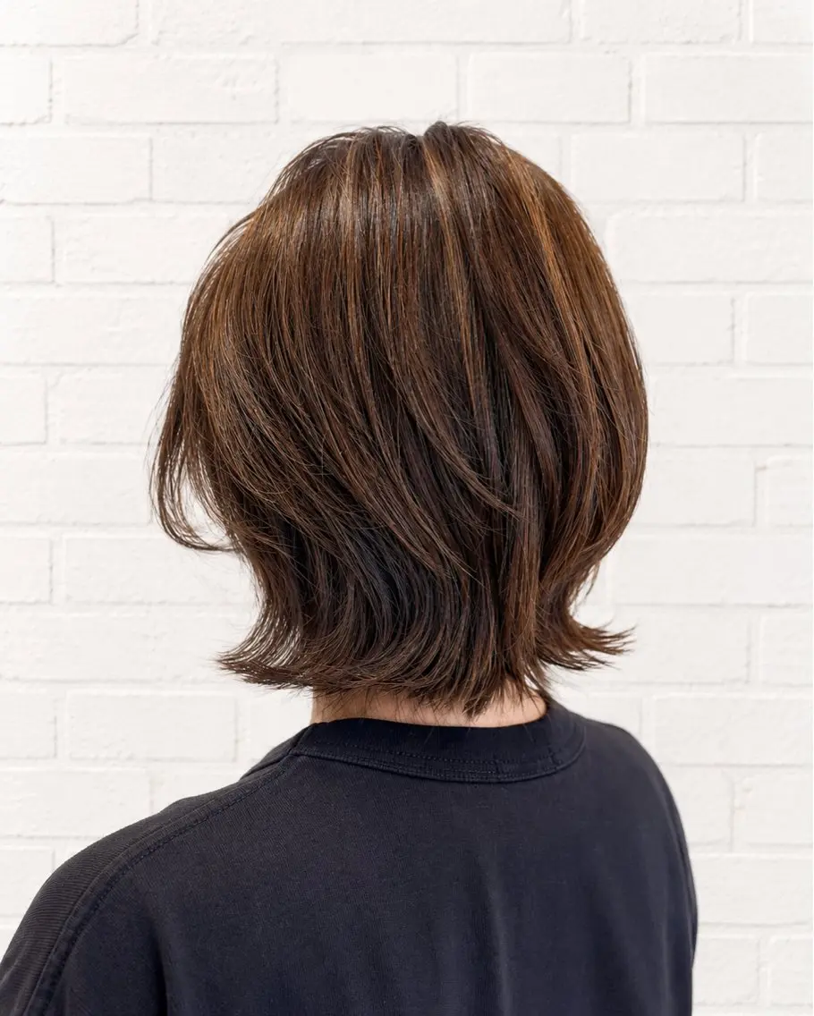 ミディアム カラー ヘアアレンジ ショートボブ ボブ くびれヘア 外ハネヘア カット ヘアカラー トリートメント ヘアセット 【白髪ぼかしの匠】 【ショートの極】平野のヘアスタイル