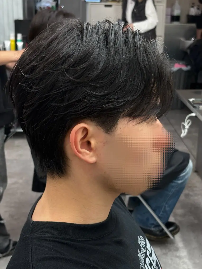 ミディアム カラー パーマ メンズ カット ヘアセット 🔥最強メンズ特化/ パーマの達人🔥風見のヘアスタイル