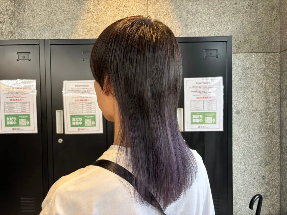 カラー メンズ ダブルカラー バイオレットカラー 🌷艶感カラー🌷 富施 優花のヘアスタイル