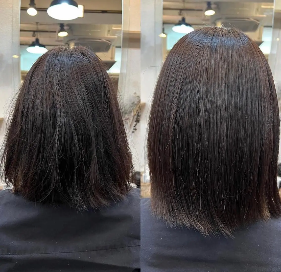 ミディアム トリートメント カット 縮毛矯正 トリートメント VISAGE ba.sk 金子詩帆のヘアスタイル