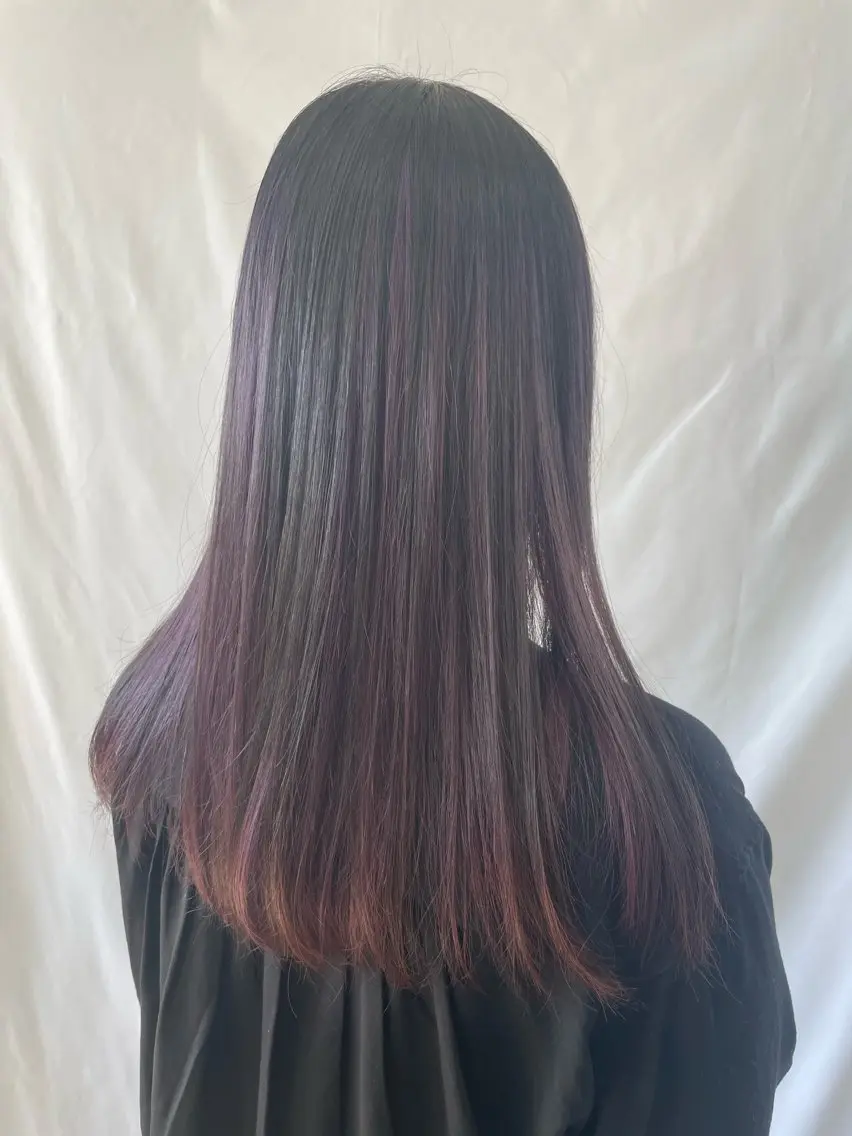 ロング カラー ヘアカラー 野田 カレンのヘアスタイル