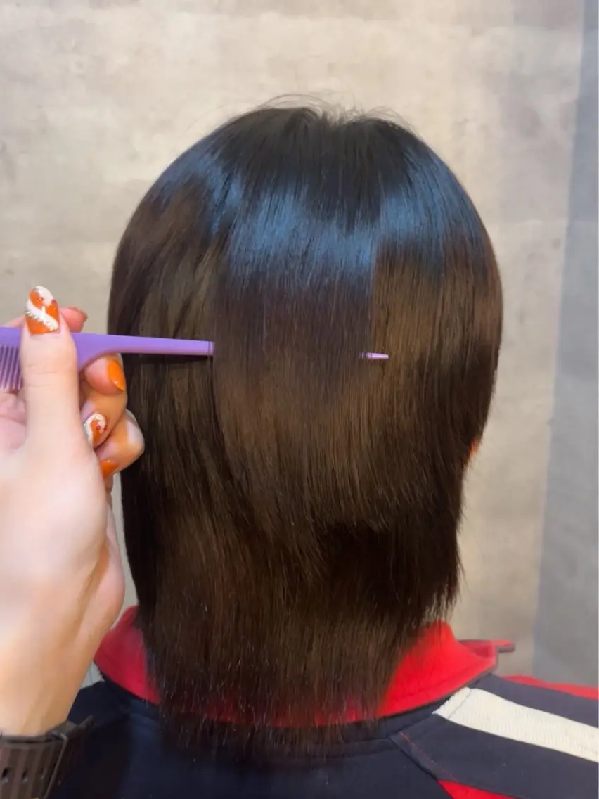 ショート パーマ 縮毛矯正 イロアイヘアー Renのヘアスタイル