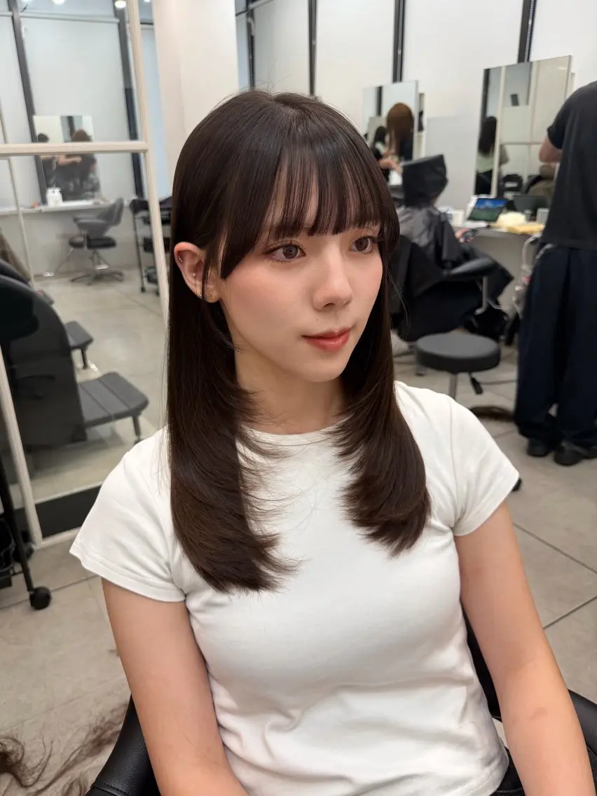 ロング カット 縮毛矯正 トリートメント 艶髪/縮毛矯正/ Core mikuaのヘアスタイル